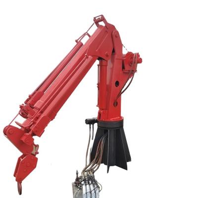 China TRUCK CRANE 1t 1 Ton 1ton Portable Lifting Crane One Ton Capacity Side Boom Lift Pickup Crane for sale