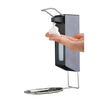 China Elbow Wall Mounted Commercial Press Aluminum Alloy Soap Dispenser Foaming Soap Dispenser Industrial Foaming Soap Dispenser for Bathroom, Kitchen for sale