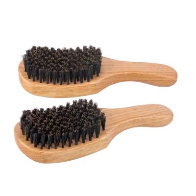 China Wholesale Nondisposable High Quality 360 Stroke Wooden Handle Wave Brush For Cleaning Beard for sale