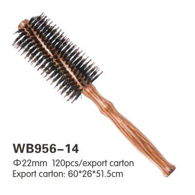 China Palette Christmas Best Style Round Wood Nylon And Boar Hair Brush With Nylon Blended Boar Hair for sale