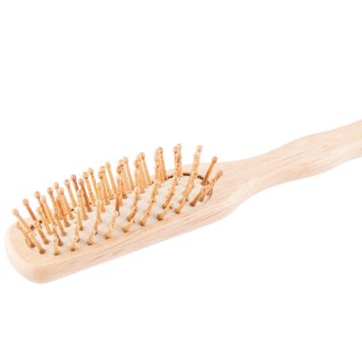 China Tianba Detangling Brush Nondisposable Anti-Static 100% Natural Bamboo Hairbrush For Long Short Thick Thin Straight Hair for sale