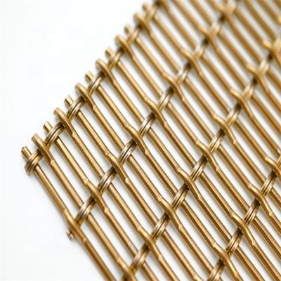 China 1mm Architectural Metal Mesh Woven Type Crimped Decorative Screen Panel zu verkaufen