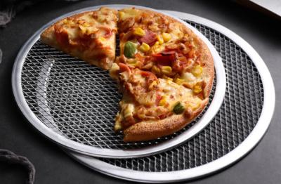 중국 High Strength Round Aluminum Pizza Screen Mesh Baking Tray Mesh 6 Inch 22 Inch 판매용