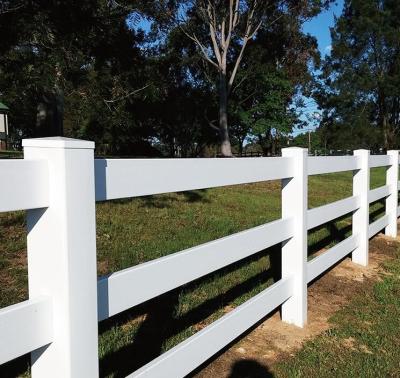 Cina ECO Friendly Vinyl PVC White Horse Rail Fence Recinzione giardino in vendita