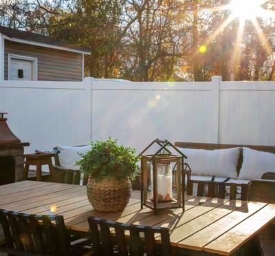 China White Vinyl Fence For Backyard And Garden Privacy Needs for sale