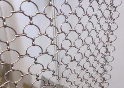 China Gold Fireproof Chainmail Ring Mesh Curtain 3.8mm-50mm Aperture for sale