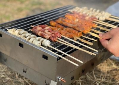 中国 BBQのグリルのキャンプの火ピットのグリルVelpのための電流を通されたワイヤー ローストの魚の金属の網 販売のため