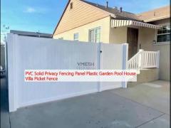 PVC Solid Privacy Fencing Panel Plastic Garden Pool House Villa Picket Fence