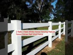 2 Rails 3 Rails White Horse Fencing Pasture Fence Horses Rail Vinyl Fence