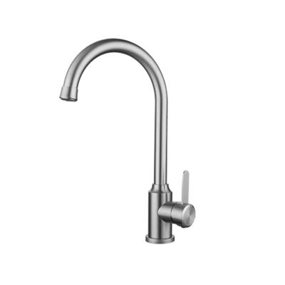 China 304 Stainless Steel Electric Brushed Single Handle Kitchen Faucets Hot And Cold Faucet For Kitchen for sale