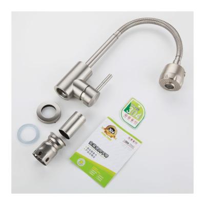 China Flexible SUS 304 Stainless Steel Hose Faucets Electric Single Lever Kitchen Faucets Hot And Cold for sale