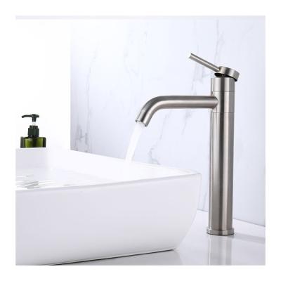 China Faucets Classic Stainless Steel Single Mouth Electric Curved Tall Bathroom Faucet Basin for sale