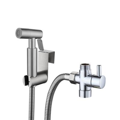 China New Modern Design 304 Stainless Steel Two Function Bathroom Toilet Bidet Faucet for sale