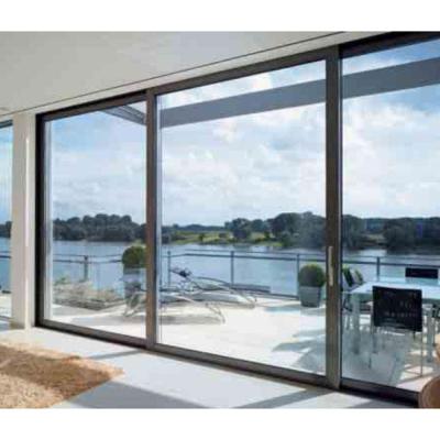 China European Custom Modern Mood Glass Double Elevator Aluminum Slide Door for sale