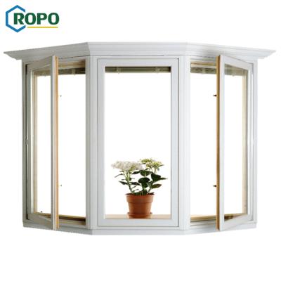 China Folding Screen CE PVC Glass Bow Bay Casement Window Grill Design for sale