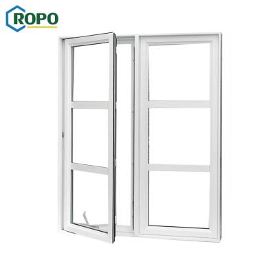 China AGGA China Screen House PVC UPVC Plastic Frame Folding Casement French Window for sale