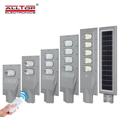 China ROAD ALLTOP New Design Adjustable Brightness 30 Intense 60 90 120 150 Watts Solar All In One LED Street Light for sale