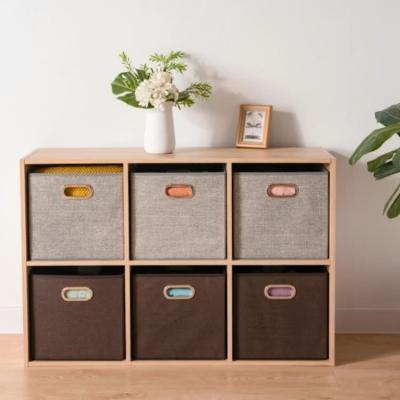 China Bverionant Whole Sale Folding Solid Color Cover Simple Design Cloth Shelf Foldable Storage Boxes for sale