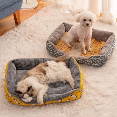 China Bverionant Stocked Double Sided Available All Seasons Size Extra Large Dog Bed Room Sofa Kennel Soft Fleece Pet Large Dog Cat Warm Bed for sale