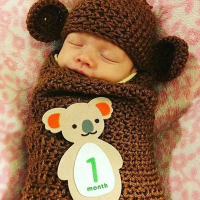 China Bverionant Walmart Aliexpress Hot Baby Shower Memorial Photo Sticker 12PCS Cartoon 12PCS Baby Photography Month Newborn Sticker for sale