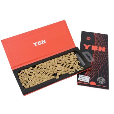 China YBN Ultralight Semi-hollow Golden Bicycle Chain 10