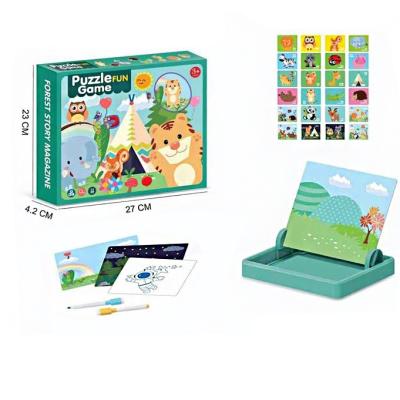 China Early Education Magnetic Jigsaw Puzzle Children Jigsaw Magnet Puzzle Game Toys Magnetic Game for sale