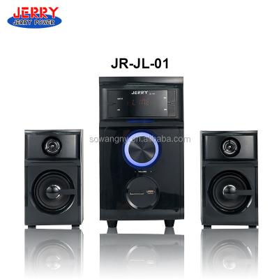 China Mini System Home Theater Speaker Best Price 2.1 Multimedia Speaker System With Remote FM USB BT for sale