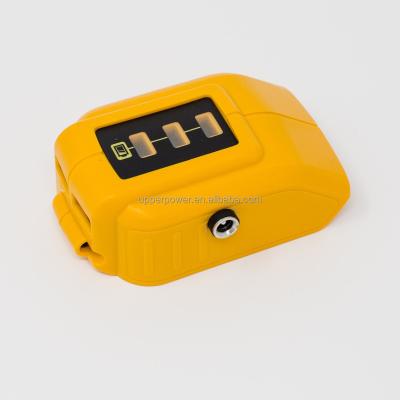 China The viable replacement adapter with dual USB output and 5.5*2.5 DC output for Dewalt 18V 20V machine-up Li-ion batteries for sale