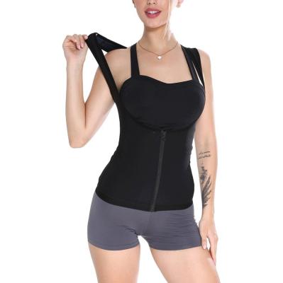 China 2021 Antibacterial Women's Waist Trainer Sauna Vest Plus Size Weight Loss Sports Organization Hot Sweat Shapewear for sale