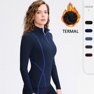 China Breathable Modern Style Women's Workout Jacket Long Sleeve Sports Running Quick-Drying Yoga Top for sale