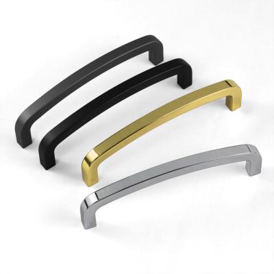 China Modern Zinc Alloy Cabinet Drawer Handles Pulls Fireplace Drawer Gold Handles for sale