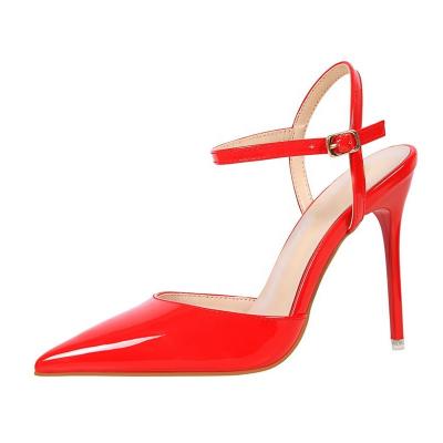 China NEW 2022 Summer Lightweight Heeled Sandals Pointed Toe Women Pumps Open Heel Shoes High Heels Shoes For Women for sale