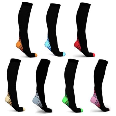 China Gealic Barcelona Youth Team Compression Long Over Knee Breathable Soccer Men's Striped Legless Logo Customized Socks for sale