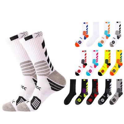 China QUICK DRY Stocks Fashion Outdoor Fitness Socks Men High Crew Cotton Men Running Sports Cycling Socks Design Logo Customized for sale