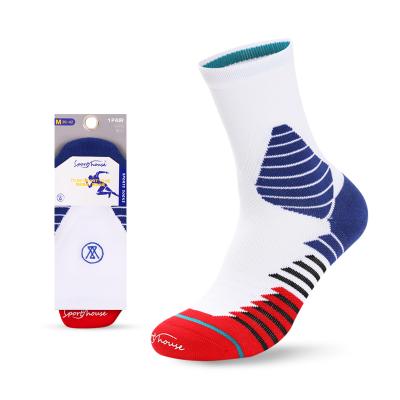 China QUICK DRY Special Design Widely Used 27%combed Cotton Elite Team Basketball Socks for sale