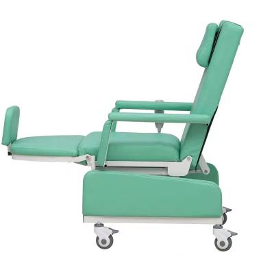 China Collection Modern Mobile Electric Blood Donor Phlebotomy Infusion Chemotherapy Hospital Hemodialysis Dialysis Drawing Chair for sale