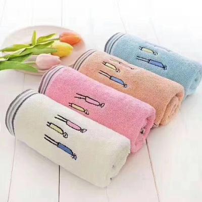 China 2021 Factory Wholesale Custom QUICK DRY Cotton Towel Soft Terry Hand Towel Eco Friendly Hair Towel for sale