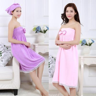 China Best Selling QUICK DRY Wearable Women Bath Towel Robe in Factory Price for sale