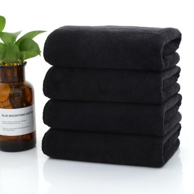 China Viable China Supplier Microfiber Black Drying Towel Factory Price for sale