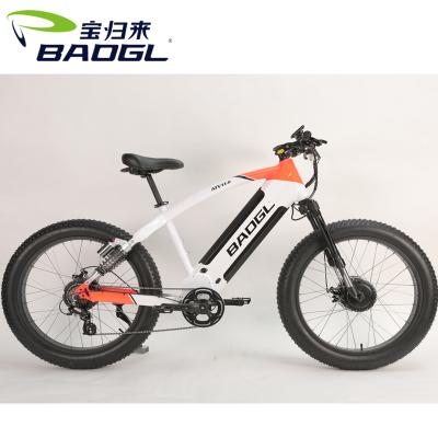 China Wholesale China OEM Aluminum Alloy 26 Inch Fat Battery Electric Bike Dual Dual Motors 1000W Suspension for sale