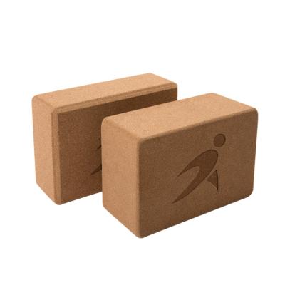 China Yoga Exercises 2022 Wholesale Logo Exercise Pilates Cork Eco Custom Yoga Brick for sale