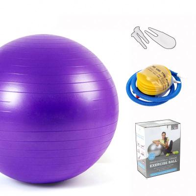 China Eco-friendly Round Anti-shatter Runningline PVC Soft Heavy Duty Yoga Ball Balance Exercise 75cm 95cm Sports Fitness Gym Yoga Ball for sale