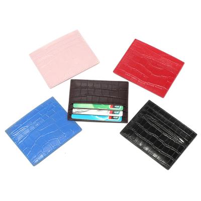 China Original Crocodile Leather RFID Slim Card Case Custom Supplier Credit Card Holder Wallet for sale