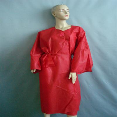 China With Tie On Waist Disposable SPA Clothes Beauty Cloak Nonwoven Robe Short Kimono for sale