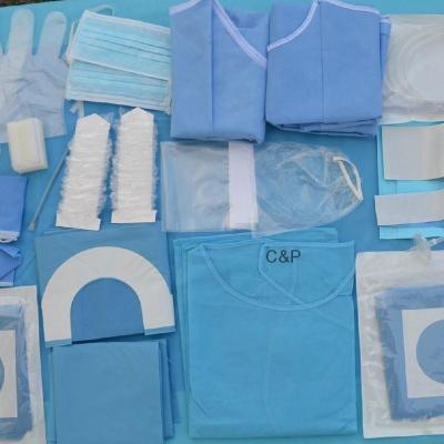 China SMS Blue Standard Disposable Napkin Drapes Surgical Sterile Dental Set for sale