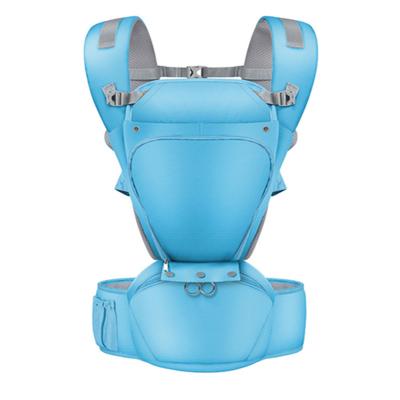 China Ergonomic Baby Carrier Ergonomic Front and Back Hip Seat for Infant Newborn Toddler Child, Cyan for sale