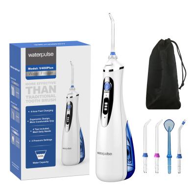 China Portable Oral Dental Waterpulse V400Plus Irrigator Teeth Cleaning Water Flosser With CE Certification for sale