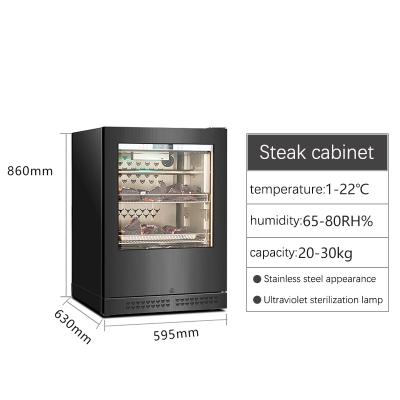 China High Quality Single-temperature Glass Commercial Cost Effective Beef Dry Aging Cabinet With Display Screen for sale