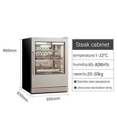 China Factory Price LCD Shelf Beech Multifunctional Portable Touch Screen Refrigerator Dry Aged Glass Fridg With Smart Humidifiers Controlled for sale