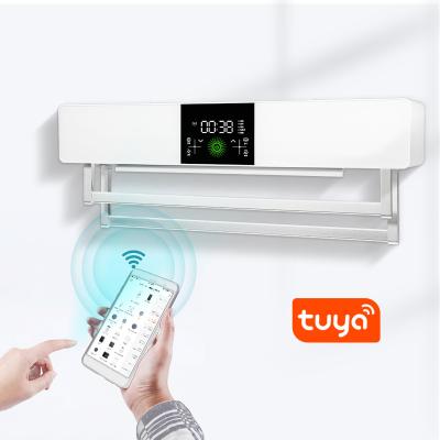 China Heater Tuya Smart WiFi Control Bathroom Sterilization Heated Towel Rack for sale